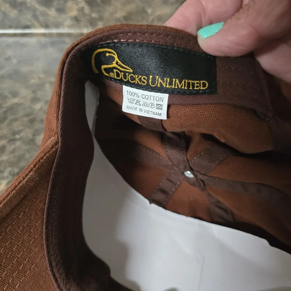 DUCKS‎ UNLIMITED HAT/CAP Brown Adjustable Strap